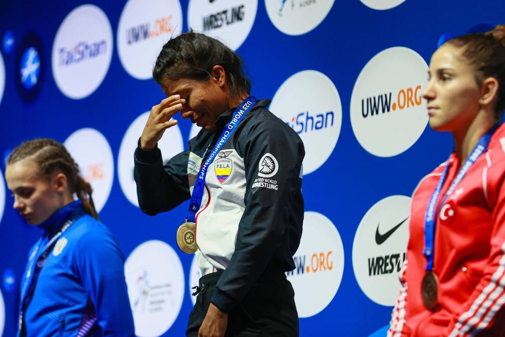 Oro para la ecuatoriana Lucía Yépez en el Campeonato Mundial de Lucha sub-23